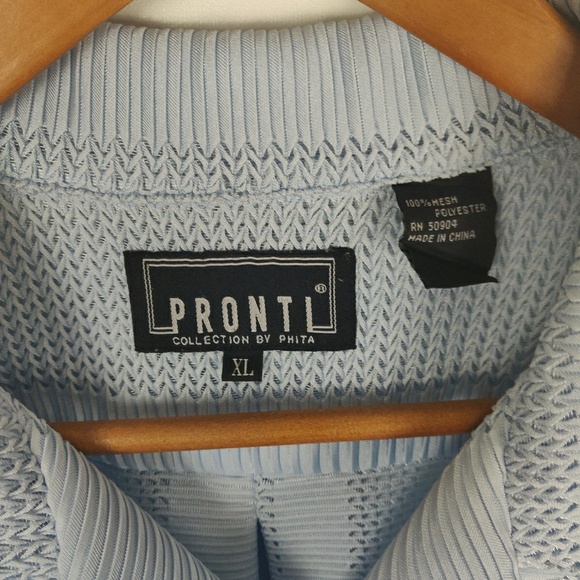 Ponti by Phita Blue Men's Button up Short Sleeve - Picture 3 of 4